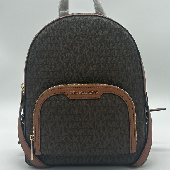 Michael Kors Medium Jaycee Zip Packet Backpack Brown - Picture 2 of 14